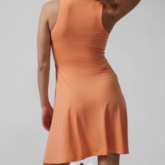 Athelta Santorini Thera Athleisure Dress Large Petite Orange Sleeveless modal - Picture 2 of 8